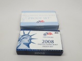 2 US Proof Sets: 2008, 2009