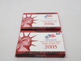2 Silver US Proof Sets: 2005, 2006