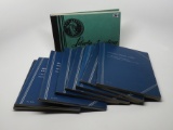 9 Coin Albums, used, no coins: Meghrig Standing Lib Qtr, 8 Whitman (Indian, Jefferson, Shield, 2 Buf