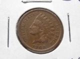 Indian Cent 1908S G obv gouge, Semi-Key