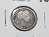 Barber Dime 1893-O F cleaned, better date