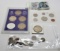 World Mix: 25 assorted coins; water damaged mark notes; Canada 1874-1974 PF-like set (no outer envel