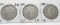 3 Morgan $: 1884 VF, 1886 EF cleaned, 1886-O VG