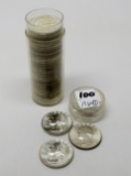 Roll (40) Silver Washington Quarters 1964D Unc-BU