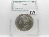 1878-CC Morgan Silver $ PCI AU