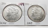 2 Morgan $: 1885 CH AU, 1885-O Unc