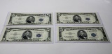 4-$5 Silver Certificates 1953A, CH CU, Consecutive SN F66458649A-52A