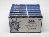 7 US Proof Sets: 1999, 2000, 01, 02, 03, 04, 05