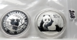 2-1 oz World .999 Silvers: Australia 1994 Kookaburra; China 10 Yuan Panda 2015