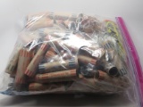 2 gallon bag full of unused paper coin roll wrappers, Penny, Nickel, Dime, Quarter
