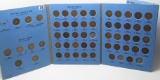 Whitman Flying Eagle Indian Cent Album, 55 Coins, NO 1877, 08S, 09S. Avg AG-G few better. 64L-L not