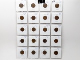 20 Lincoln Wheat Cents in vinyl pg EF: 1909VDB, 09, 10, 16, 18, 19S, 23, 24, 26D, 27D, 27S, 28D, 29D