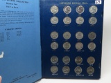 Whitman Jefferson Nickel Album, 1965-90, 48 Coins most Unc-BU, includes 65, 66, 67 plus 68-90PDS
