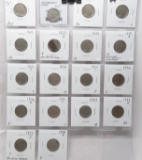 18 Buffalo Nickels in vinyl pg: 1913 Ty 1 AU, 23S G Lamination, 25 VG, 26 F, 27 VG, 28 F obv dark ar