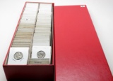 198 Jefferson Nickels in Double 2x2 Box, 1939-2006D, 94 dates, includes 6 silver, many Unc