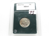1913 Buffalo Nickel Type 1 Mint State