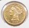 1886-S Gold $5 Liberty Half Half Eagle CH AU