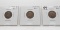 3 Lincoln Wheat Cents AU+: 1927D, 1928D, 1929D