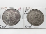2 Morgan $: 1879 G, 1879S 3rd rev G
