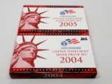 2 Silver US Proof Sets: 2004, 2005