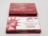 2 Silver US Proof Sets: 2006, 2010