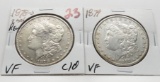 2 Morgan $: 1878S 2nd rev VF cleaned, 1879 VF