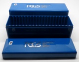 2 Blue PCGS slab boxes litely used