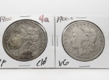 2 Morgan $: 1900 VF clea, 1900-O VG