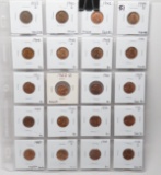 20 Lincoln Cents Unc-BU in vinyl pg: 1937D, 49D, 42, 44D, 45PD, 48S, 50, 51D, 52D, 53, 54S, 55PD, 56