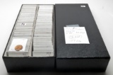 Lincoln Wheat Cent Double 2x2 Box, 216 Coins, 1909-58D, 127 dates with no more than 2 per dt. No Key