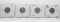 4 Buffalo Nickels: 1913 Ty1 Unc, 1937 Unc, 1937D Unc, 1938D CH BU