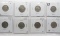 8 Buffalo Nickels: 1929D VG, 29S F, 30 F, 30S F, 34D VG, 35 VF, 35D VF, 35S VF