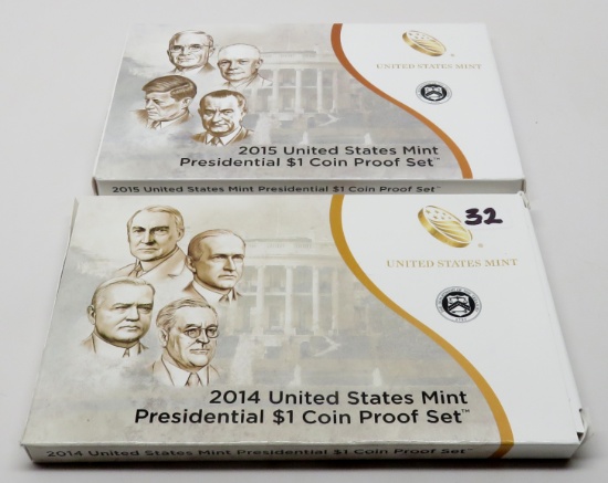 2 Presidential $ Proof Sets: 2014, 2015