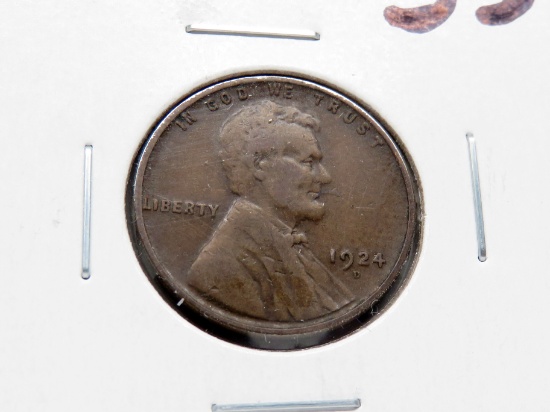 Lincoln Cent 1924D VF better date