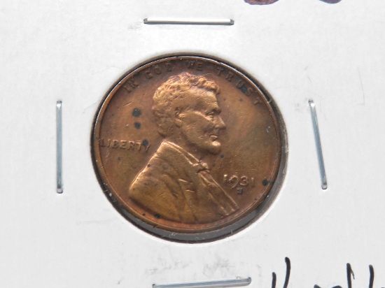 Lincoln Cent 1931S VF harshly cleaned better date