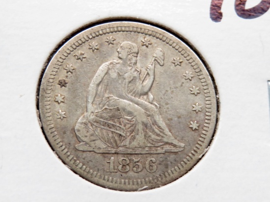 Seated Liberty Quarter 1856 EF