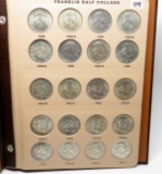 Dansco Franklin Half $ Album, 1948-63D, 35 Coins, Unc-BU. Beautiful set