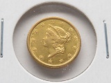 Gold $1 Type 1 Liberty Head 1850-O EF ?rev solder spot, 1.6gm