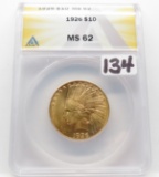 $10 Gold Indian Head Eagle 1926 ANACS MS62