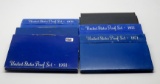 7 US Proof Sets: 1968, 1969, 1970, 1971, 1972, 1976, 1977 (last 2 no outer box)