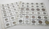 60 World Coins in vinyl pgs, multiple countries including Pakistan, China, Japan, Iceland