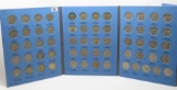Whitman Jefferson Nickel Album, total 61 coins, 1938-59D, includes 11 Silver, some better grades