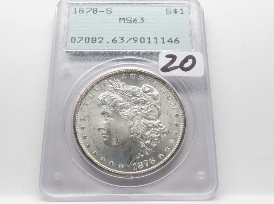 1878-S Morgan Silver $ PCGS MS63 (Old rattle box)