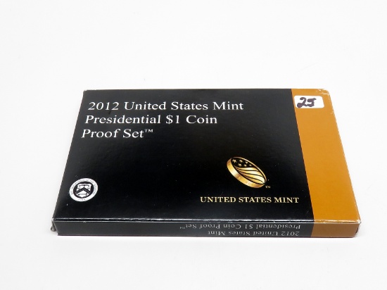 2012 Presidential $ Proof Set boxed with COA, better date
