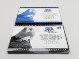 2-2006 State Quarter Proof Sets 5 Coins each: 1 Silver, 1 Clad