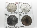4 Silver Morgan $: 1884 problems, 1890 defaced, 1896 problems, 1900-O G