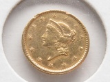 $1 Gold Indian Princess 1853 Type 1 rev solder