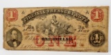 $1 Virginia Treasury Note May 15, 1862, CR16, SN 46144, good color, Fine