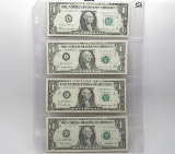 4-$1 Federal Reserve STAR Notes VF: 1977, 1995, 1999, 2001