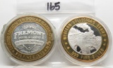 2 Western Collector's Series .999 Silver tokens in cases: St Jo Mo Frontier, Vegas Fremont
